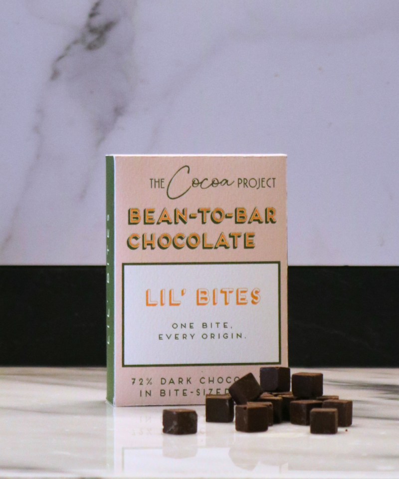 Bite-size single-origin chocolate pieces (Lil Bites)