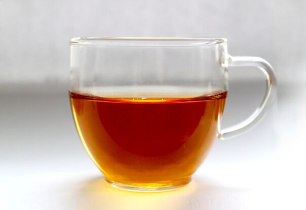 Eastland cocoa tea brewed in a cup